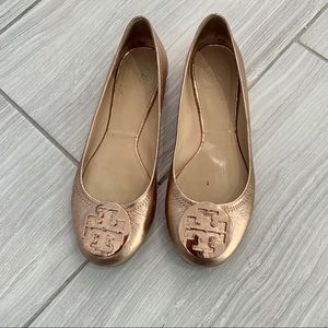 Tory Burch Reva Ballet Flats in Rose Gold